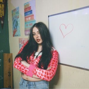 Y2K Jennifer's body inspired velvet cropped hoodie